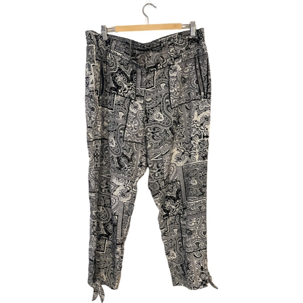 Chico’s Black Label Paisley Print Pants, Size L (Chico’s Size 2)